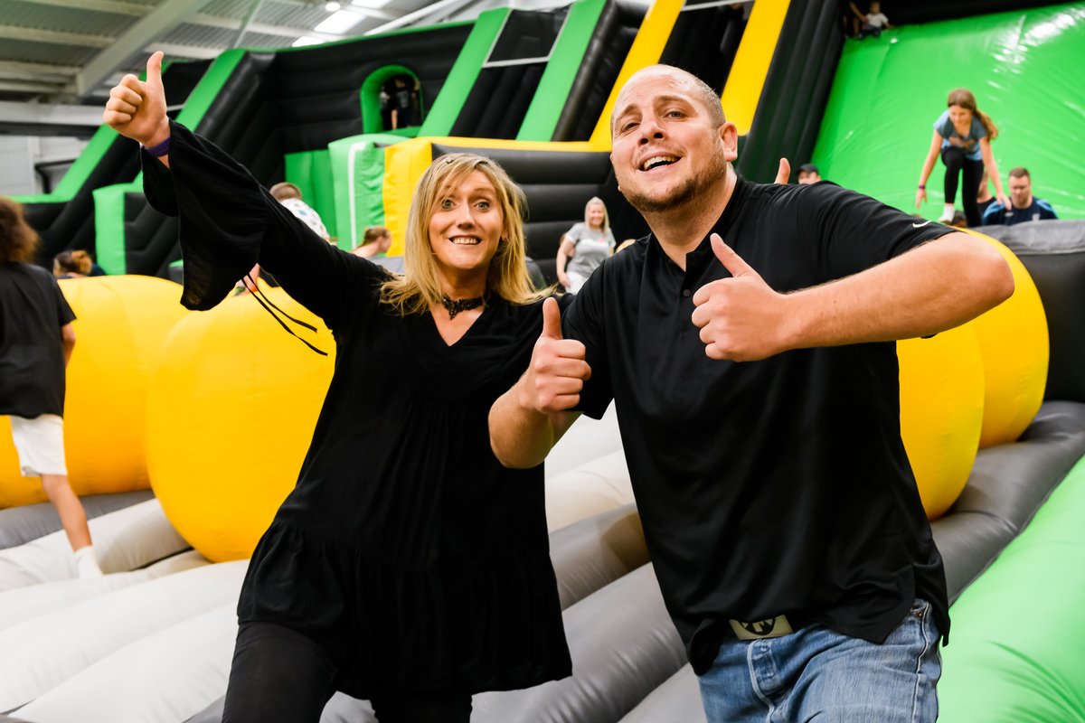 The big kids are giving the youngsters a run for their money at Sandwell’s first indoor inflatable theme park – Air Mayhem! The big kids are giving the youngsters a run for their money at Sandwell’s first indoor inflatable theme park – Air Mayhem!